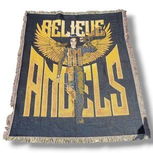 New The Crow Tapestry The Crow "Believe In Angels" Throw Blanket Woven Blanket